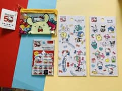 ★新品・まとめ売り★ハローキティ 50th シール✖︎2シート、ポーチ、マグネットのサムネイル