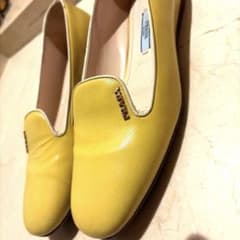 Prada flat shoes/pumps, yellow, size 35 1/2.