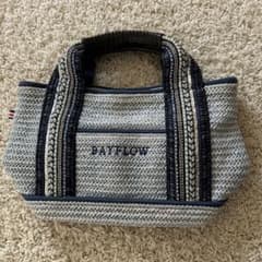 BAYFLOW 編み込みトートバッグ グレーとネイビーのサムネイル