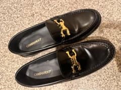 Caminando ブラック ローファー ゴールド金具のサムネイル