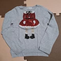 H&M130cm　サンタカットソーのサムネイル