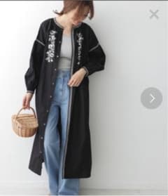 コットン刺繍ギャザーワンピースのサムネイル