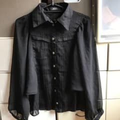 シャツ　サリア　黒　Ｍのサムネイル