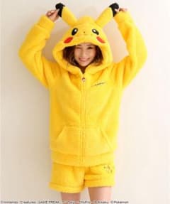 aimerfeel ポケモン ピカチュウ モコモコ パーカー＆ボトム Mサイズのサムネイル
