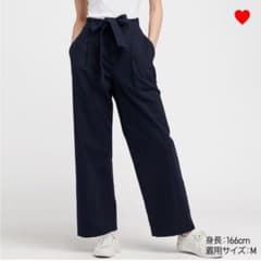 ワイドストレートパンツ(ネイビー)3XLのサムネイル