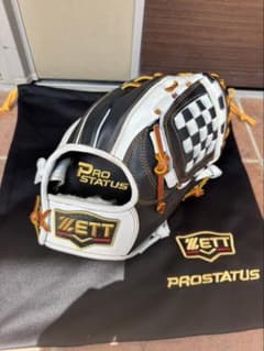 ZETT PRO STATUS 軟式グローブ 黒/白 チェック柄 ZETT PRO STATUS 軟式グローブ 黒/白 チェック柄 - メルカリ