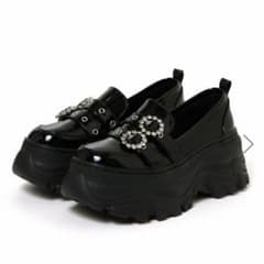 BUBBLES ダブルバックルプラットシューズ36cm - メルカリ