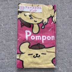 ポムポムプリン フェイスタオル ピンクのサムネイル