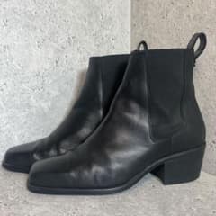 ZARA 本革　サイドゴアヒールブーツ　41 エディスリマン　チェルシーブーツ ZARA 本革 サイドゴアヒールブーツ 41 エディスリマン チェルシー