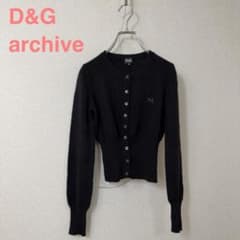 D&G ロゴ カーディガン ブラック XS archive Y2K - メルカリ