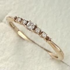 agete アガット K10 ダイヤモンド 0.04ct リング 7号 重ね付け - メルカリ