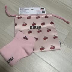 韓国ダイソー　新作KIRSH チェリー柄 巾着ポーチ ソックス セットのサムネイル