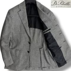 J3535 超美品 デペトリロ ポジリポ千鳥格子カシミヤ混ツイード