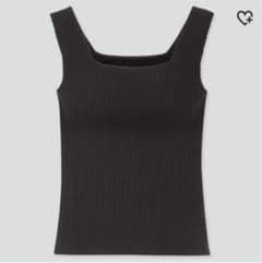 UNIQLO ワイドリブスクエアネックブラトップスのサムネイル