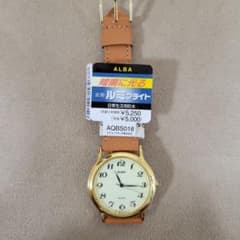 ALBA　セイコー　 腕時計 AQBS018 ゴールド/ブラウン