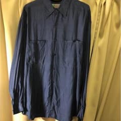 シルクシャツ ヨーロッパ古着 ブルーのサムネイル