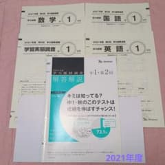 学力推移調査 中1 第2回問題、解答解説セット - メルカリ