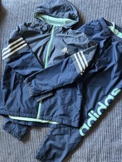 adidas ナイロンジャージ　上下　ガールズ150のサムネイル