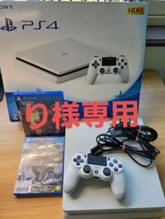 PS4 본체 세트 상자 있음 ◎ 킹덤 하트 3 / 몬스터 헌터 월드 포함