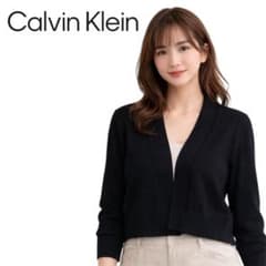 Calvin Klein 黒 クロップドカーディガン