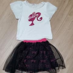 サイズ120　　Barbieバービー　Tシャツ、チュールスカートセットのサムネイル