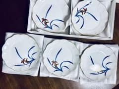 香蘭社 染錦蘭 中皿 5客セット - メルカリ