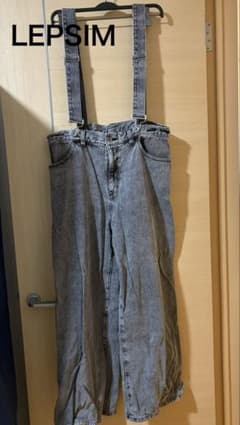 【LEPSIM】値下げしました！2wayデニムサロペット グレー オールシーズンのサムネイル