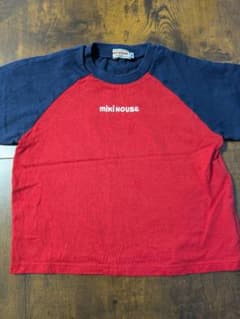 MIKI HOUSE 定番Tシャツ 100cm 赤 綿100% 美品のサムネイル