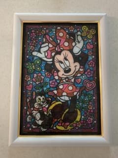 【額縁付】ディズニー ミニーマウス ステンドグラス風 ジグソーパズルのサムネイル