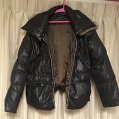【美品】フェザー10%入り♡ほぼ未使用♡黒ダウンコートのサムネイル