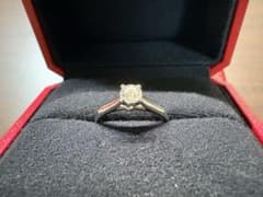 鑑定書付Cartier 1895ソリテール 0.33ct H/VS2 Pt950