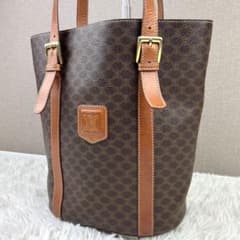 良品✨ CELINE トートバッグ マカダム トリオンフ バケツ型 