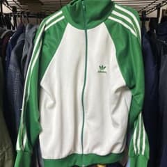 【美品】70~80s トラックジャケット 3号 グリーン デサント製 adidas トラックジャケット 80's グリーン デサント社製 - メルカリ