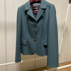 グリーン ヘリンボーン スカートスーツM〜Lのサムネイル