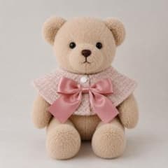 犬猫用♡リボンケープ ピンク ハンドメイド スタイ ペットアクセサリーのサムネイル