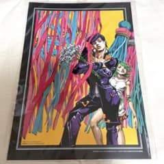 未使用品 ジョジョの奇妙な冒険 ビッグパブミラー イラスト パネル 2013 ジョジョ展 イラストボード アートパネル 仗助＆鈴美 新品未開封