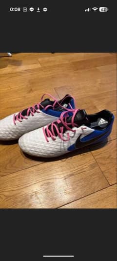 NIKE TIEMPO サッカースパイク ホワイト ブルーのサムネイル