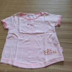 EKUBO 半袖Tシャツ ピンク、デニムスカートのサムネイル