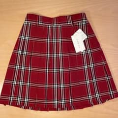 チェック　プリーツ　スカート　ミニスカート　赤のサムネイル