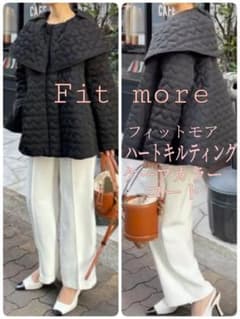 Fit more ハートキルティングジャケット ケープカラージャケット 