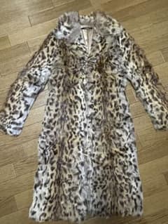 新品未使用 DURAS ヒョウ柄コート ラビットファー100% - メルカリ