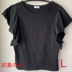 Tシャツ カットソー トップス Ｌサイズ　袖フリルのサムネイル