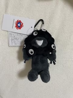 大阪万博 黒ミャクミャクカラビナ付きマスコット ブラック お座りのサムネイル