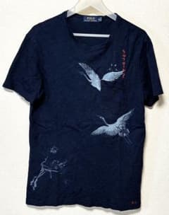 希少 ポロラルフローレン POLO 鶴 和柄 Tシャツ ポケット M L相当のサムネイル