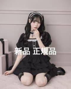 pium ピウム ヘッドドレス付きコットンフリルティアードワンピース
