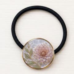 ダリア レジン ヘアゴム ハンドメイド 上品 ゴージャス - メルカリ