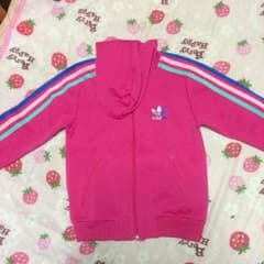 ★adidas/子供服/ジャージ/ピンク色/130cm★のサムネイル