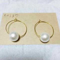 コットンパールピアスのサムネイル