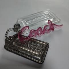 COACH チャーム キーホルダー ピンク クリアのサムネイル