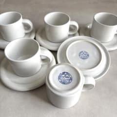 未使用品☆5客セット☆オールドノリタケ☆NT印☆白磁☆カップ&ソーサー